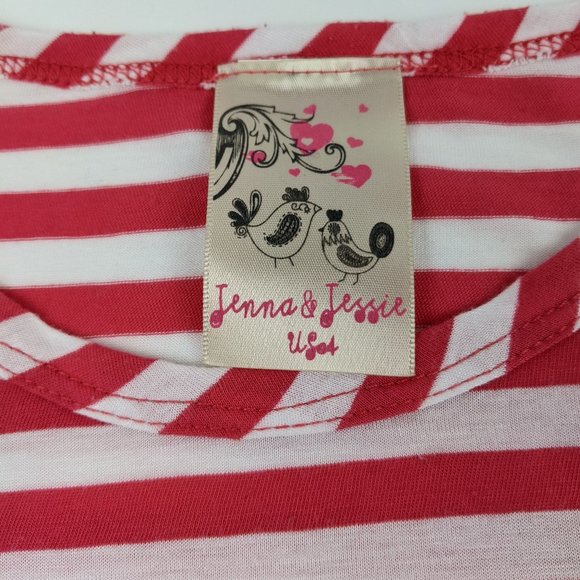 Striped Red and white Sleeveless Girls top Large - Picture 5 of 8